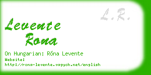 levente rona business card