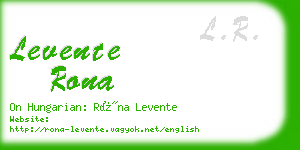 levente rona business card